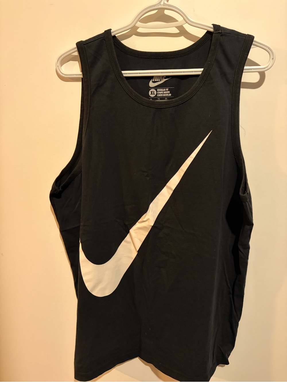 Nike Black Tank Top with White Swoosh
